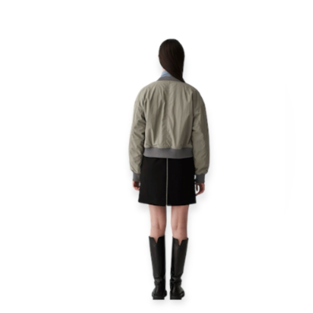 Zara bomber jacket with quilted black lining Size XL PIT TO PIT 23” LENGHT 20” - Picture 5 of 10